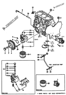  Двигатель Yanmar 3TN84E-GB2, узел -  Система смазки 