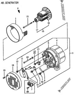  Двигатель Yanmar YDG2000KE-B1, узел -  Генератор 