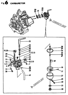  Двигатель Yanmar YSG3500AE, узел -  Карбюратор 