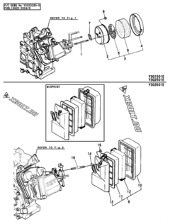  Двигатель Yanmar YSG2501E, узел -  Воздушный фильтр 