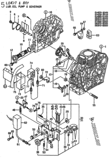  Двигатель Yanmar YDW190E-5EB, узел -  Масляный насос 