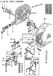  Двигатель Yanmar YDG2501SE, узел -  Масляный насос 