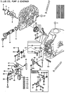  Двигатель Yanmar YDG2501SE, узел -  Масляный насос 