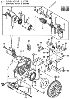  Двигатель Yanmar YDG2501SE, узел -  Стартер и генератор 