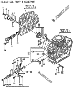  Двигатель Yanmar L60AE-DP3T, узел -  Масляный насос 