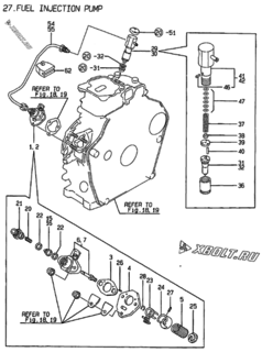  Двигатель Yanmar L40AE-DP2ST, узел -  Топливный насос высокого давления (ТНВД) 