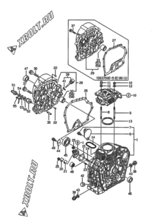  Двигатель Yanmar 2700E-5(E)BG, узел -  Блок цилиндров 