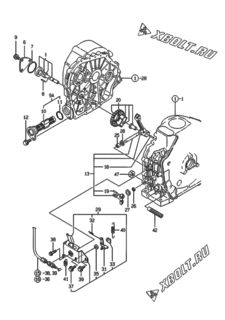  Двигатель Yanmar 2700E-5(E)BG, узел -  Масляный насос 