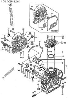 Двигатель Yanmar 2700E5/6B,6C, узел -  Блок цилиндров 