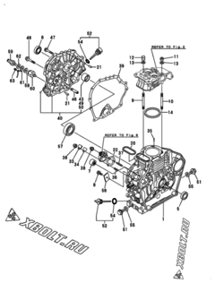  Двигатель Yanmar L48V6BJ1C9GA, узел -  Блок цилиндров 