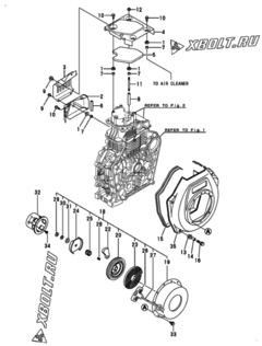  Двигатель Yanmar L100V6BJ1C9G, узел -  Пусковое устройство 