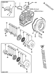  Двигатель Yanmar L40AE-DPY3, узел -  Пусковое устройство 