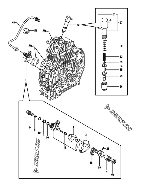  Топливный насос высокого давления (ТНВД) двигателя Yanmar YDG300NS-5E