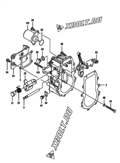  Двигатель Yanmar 3TNV88-GGEH, узел -  Регулятор оборотов 