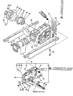  Двигатель Yanmar NFAD6-EKT, узел -  Блок цилиндров 