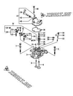 Двигатель Yanmar L70V5EJ1C1HAMA, узел -  Головка блока цилиндров (ГБЦ) 