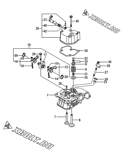  Головка блока цилиндров (ГБЦ) двигателя Yanmar L48N6-PDP