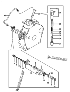  Двигатель Yanmar L48N6-PDP, узел -  Топливный насос высокого давления (ТНВД) 