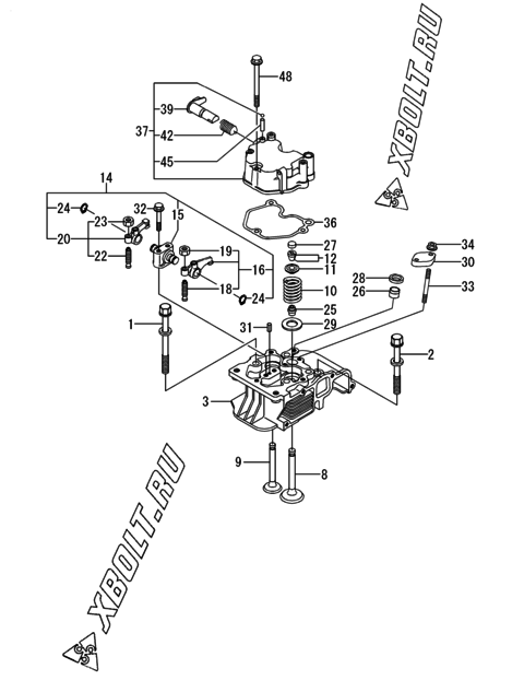  Головка блока цилиндров (ГБЦ) двигателя Yanmar L70N6-PDP