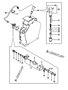  Двигатель Yanmar L70N6-PDP, узел -  Топливный насос высокого давления (ТНВД) 