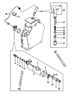  Двигатель Yanmar L100N6-PDP, узел -  Топливный насос высокого давления (ТНВД) 