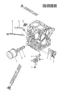  Двигатель Yanmar 2TN66L-UTBA, узел -  Система смазки 