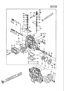  Двигатель Yanmar 3TN84TL-RMZ, узел -  Топливный насос высокого давления (ТНВД) 