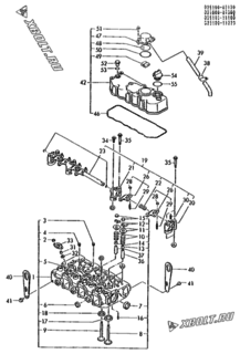  Двигатель Yanmar 3TN78L-RMCD, узел -  Головка блока цилиндров (ГБЦ) 