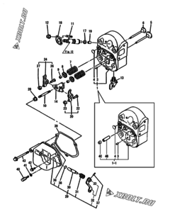  Двигатель Yanmar NFAD5-JIK, узел -  Головка блока цилиндров (ГБЦ) 