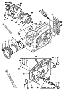  Двигатель Yanmar NFAD8-(E)KMK, узел -  Блок цилиндров 