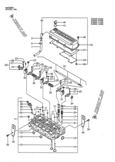  Двигатель Yanmar 3TN100L-YBA, узел -  Головка блока цилиндров (ГБЦ) 