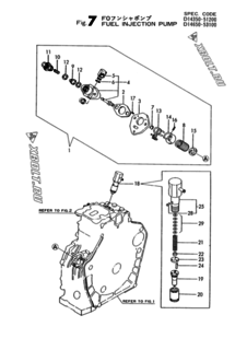  Двигатель Yanmar L60ADEVSA, узел -  Топливный насос высокого давления (ТНВД) 