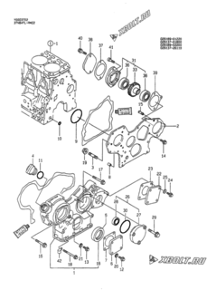 Двигатель Yanmar 3TN84TL-RMZ2, узел -  Корпус редуктора 