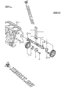  Двигатель Yanmar 3TN84TL-RMZ2, узел -  Распредвал 