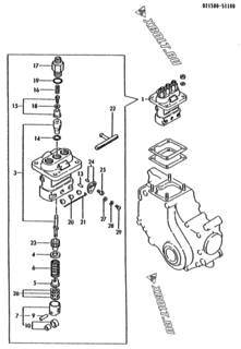  Двигатель Yanmar 3T75HL-HKS, узел -  Топливный насос высокого давления (ТНВД) 