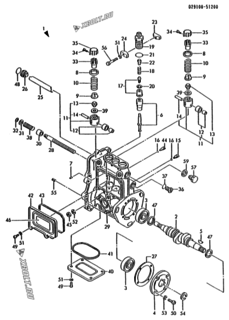  Двигатель Yanmar 3TN78L-DWWCH, узел -  Топливный насос высокого давления (ТНВД) 