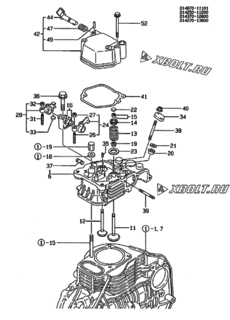 Двигатель Yanmar L70ADEDMK, узел -  Головка блока цилиндров (ГБЦ) 