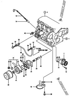  Двигатель Yanmar 3TN84L-RTBC, узел -  Система смазки 