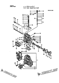  Двигатель Yanmar 3TN84L-RTBB, узел -  Топливный насос высокого давления (ТНВД) 