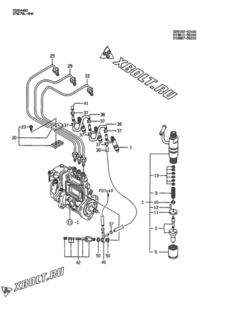  Двигатель Yanmar 3TNC78L-RHK, узел -  Форсунка 
