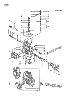  Двигатель Yanmar 3TN84L-RT, узел -  Топливный насос высокого давления (ТНВД) 