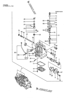  Двигатель Yanmar 3TN100L-P, узел -  Топливный насос высокого давления (ТНВД) 