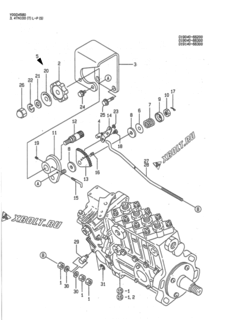  Двигатель Yanmar 4TN100TL-PS, узел -  Блок управления двигателем 