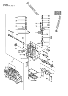  Двигатель Yanmar 4TN100L-GL, узел -  Топливный насос высокого давления (ТНВД) 