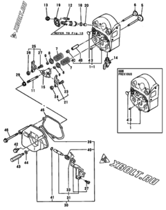  Двигатель Yanmar NFAD6-LIK3, узел -  Головка блока цилиндров (ГБЦ) 