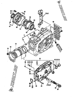  Двигатель Yanmar NFAD8-LEIK3, узел -  Блок цилиндров 