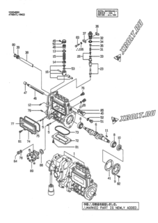  Двигатель Yanmar 4TN84TL-RMCD, узел -  Топливный насос высокого давления (ТНВД) 