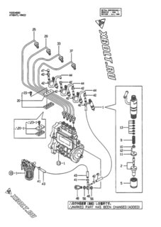  Двигатель Yanmar 4TN84TL-RMCD, узел -  Форсунка 