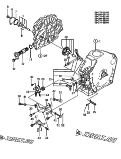  Двигатель Yanmar L48ADEDMK, узел -  Масляный насос и регулятор оборотов 