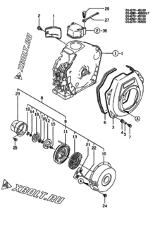  Двигатель Yanmar L48ADEDMK, узел -  Пусковое устройство 